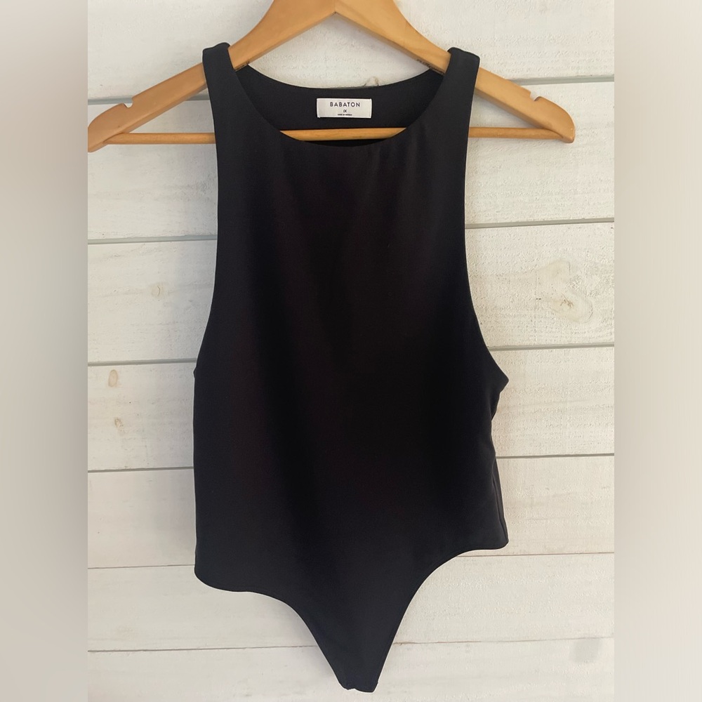 Aritzia Babaton Black Sleeveless Bodysuit women’s 1X excellent
